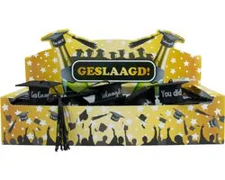 Graduation hats geslaagd - Partybox (24 stuks)