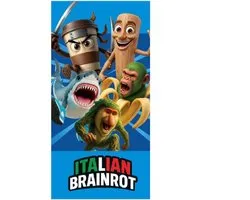 Brainrot strandlaken Crazy Chaos sneldrogend 70 x 140 cm - polyester