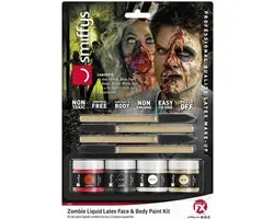 Smiffys - Zombie Kit Liquid Latex - Multicolours