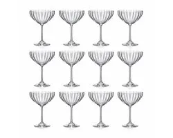F2D Optic Luxe Champagneglas Coupe – Elegante Kristalglas Glazen – 21 cl – Set van 12 – Ideaal voor Champagne & Mousserende Wijn