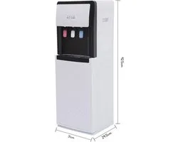 Aurixi® Proffesionele Koudwater Dispenser – Eau froide & chaude - Machine à eau - Refroidisseur d'eau 500 Watt- Distributeur d'eau - Distributeur d'eau - Pour la maison ou le bureau- Wit- 31cm x 30cm x 93cm