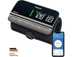 Beurer BM 81 Smart Bloeddrukmeter bovenarm - Geïntegreerde EasyLock manchet 24-40 cm - Bluetooth® - Risico-indicator - Inflation Technology - 2 Gebruikersgeheugen - Onregelmatige hartslag - Gratis app: Health Manager pro - 5 Jaar garantie