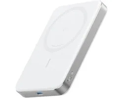 Anker MagGo power bank, batterie magnétique 10000 mAh, portable et ultra fine, compatible MagSafe, ultra rapide, certifié Qi2 de 15 W, design ergonomique, uniquement pour iPhone 16/15/14/13/12 - Wit