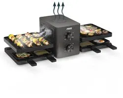 Princess 162660 Raclette Purify - 8 personen - Met ingebouwde afzuiging - 1500 W - regelbare thermostaat - 2 meter snoer - vaatwasmachinebestendig