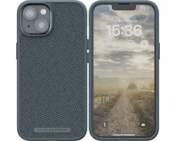 Njord Collections Hoesje geschikt voor iPhone 14 Plus - Fabric Tonal - Dark Grey