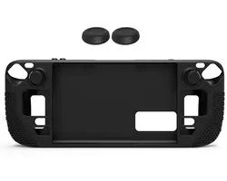 Convient pour : Steam Deck, revêtement en silicone OLED, capuchon de bouton accessoire, Steam Deck, housse de protection en silicone - Zwart