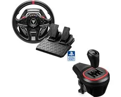 Thrustmaster T128-P + TH8S SHIFTER - Bundle Stuurwiel voor Playstation 4/5 en PC - Inclusief TH8S-shifter - inclusief T2PM-pedaalset
