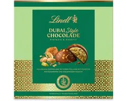 Lindt DUBAI STYLE Chocolade Pralines Pistache 90 gram - Melkchocolade, Kadayif, Pistache noten - Premium Dubai Style chocolade - Kerstcadeau