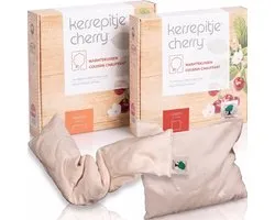 Kersepitje Classic & Cervico Ecru - Vierkant en Langwerpig Kersenpitkussen - Pittenzak Magnetron - Warmte & Koude therapie - The ONLY Original