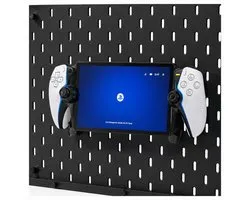 Support PlayStation Portal Pour IKEA Skadis - Support Mural Dock Manette - Organisateur Accessoire Gaming - Support Mural PS Portal - Design Minimaliste - Gain de Place - Fixation Robuste - Noir
