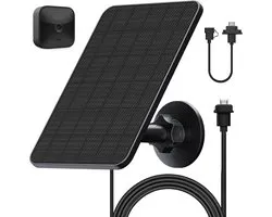 Zonnepaneel voor Blink Camera Outdoor,4W Blink Camera Zonnepaneel Compatibel met Blink Outdoor,Blink XT2/XT Camera&SimpliSafe Camera (niet inbegrepen),IP65 Blink Outdoor (3rd Gen) met Rubberen Plug