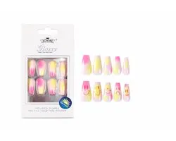 Ongles press-on changeant de couleur - UV et décoloration thermique - 24 pièces - Colle gelée incluse