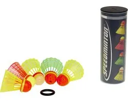 Speedminton Mixset Speeders - 5 stuks - speedbadminton - crossminton - speed badminton shuttle - Meerkleurig - incl. windring
