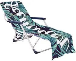 Fansu Lounge Chair Beach Towel, Portable Microfiber Beach Chair Covers with Side Pocket, for Pool Hotel Outdoor Holiday Garden Recliner Recliner (Summer, 75x210cm)