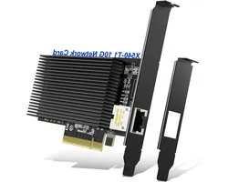Netwerkkaart 10Gbps - Ethernet Adapter NIC Kaart - Snelle Dataoverdracht - Intel X540 Controller - PCIe X8/X16 - Zwart