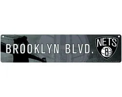 NBA Brooklyn Nets Rond Straatbord 40 cm - Officieel Teamdecoratie