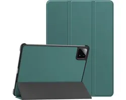 Étui pour tablette Imoshion - Compatible avec Xiaomi Pad 7 Pro et Xiaomi Pad 7 - Bookcase à trois volets - Vert foncé