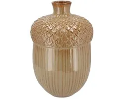Daan Kromhout - Vaas - Bloemenvaas - Caramel - Keramiek - Mika - Eikel - Herfst - 17x26cm