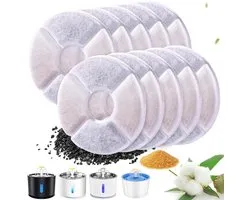 Drinkfontein Filters - Kattenfontein Filter - 10 stuks - Drinkfontein Kat - Navulling - Ronde Filters - 12.5*3.5cm