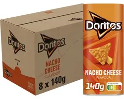 Doritos Nacho Cheese Snack Box - Chips - 8 x 140 gram