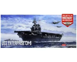 Academy Modelbouwpakket Militaire voertuigen - 14409 USS Enterprise CV-6 - The Battle of Midway 80th Anniversary Plastic - 1:700 - Modelbouw
