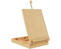 Atlasyx schildersezel - Tekentafel - Ezel - Tafelezel - Tekenkoffer - Schilderskoffer - Verstelbare 0°-90° - 27 x 41,5 x 74,5 cm