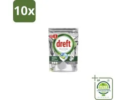 10 x Dreft – Vaatwastabletten – Platinum All-in-One Original – 59 Tabletten - Grootverpakking - Vaatwastabletten - Vaatwasser - Reiniging - Ontvetting - Zout