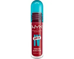 NYX Professional Make Up Lip IV Cherry Drenched Hydraterende Lipgloss + Stain - Tot 12 uur hydratatie - Verrijkt met magnesium, vitamine B12 en kokoswater - 5ml