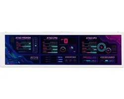 Computer Temp Monitor - PC Sensor Display - Data Weergeven - Aanpasbare Thema's - 8.8 Inch Scherm - Wit