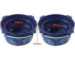 2/4 Pack Filters Vervangend Onderdeel voor SAMSUNG Jet 75, Jet 90, Jet 75+, Jet 60, VS9000RL Stofzuiger, voor DJ97-02649A Vacuümfilters Onderdeel (2 PACK)