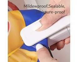 Mini Bag Sealer 1 + 1 stuks - Hand Sealer - Sealer Apparaat - Seal Plastic - Sealer Apparaat voor zakjes - Sealapparaat - Sealmachine - Met Magneet ( Wit & Roze Kleur)
