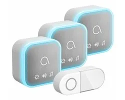 Avidsen 102508-3 Sona-T Battery sonnette sans fil avec 3 récepteurs sur piles