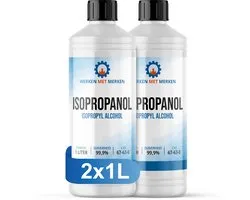 Isopropanol 99,9% Zuiver - 2 x 1 liter - IPA - Isopropyl alcohol