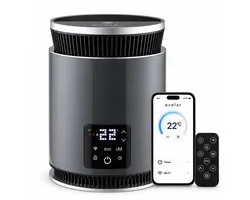 Chauffage électrique Evolar 360° - 900 W - Élément chauffant en céramique - Wi-Fi et application - Thermostat automatique - Mode ECO - PTC360G