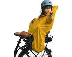 RAINETTE - Regenponcho voor kinderzitje Geel - regenponcho kinderen - waterdichte kinderjas - reflecterende regenjas - regenjas peuter - kinderregenjas - regenponcho fiets - regenponcho peuter -kinderponcho jongen-kinderponcho meisje