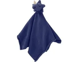 Fresk Doudou - Doudou attache-tétine - Cadeau de naissance pour garçons et filles - Cadeau pour bébé - Bleu - Dino