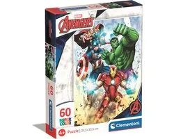 Clementoni - Puzzel - 60 Stukjes - Marvel Avengers - Kinderpuzzel - Vanaf 4 Jaar