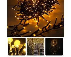Cheqo® Kerstverlichting - Kerstboomverlichting - Kerstlampjes - 1200 LED - 24M - Voor Binnen en Buiten - Timer - Extra Warm Wit - 8 Lichtfuncties - Lang Snoer - Gekleurde Kerstverlichting - Sfeerverlichting - Feestverlichting