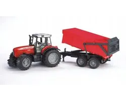 Bruder Tractor Massey Ferguson Met Aanhanger