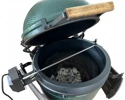 BBQNovation Rotisserie Draaispit Kamado Large – Elektrisch BBQ Spit – Geschikt voor Big Green Egg Large, Kamado Joe Classic, Grill Guru – Gietaluminium & RVS