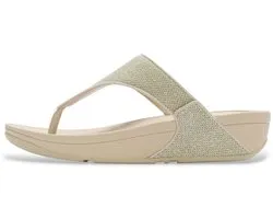 FitFlop Lulu Shimmerglitz Toe-Post Sandals Sandales Dames - Beige Métallique