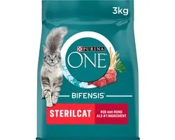 Purina ONE Sterilcat - Kattenvoer Droogvoer - Rund & Tarwe - 3 kg