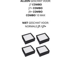 Bramokava® 4x HEPA Filter – ALLEEN geschikt voor iRobot Roomba COMBO j7+ / COMBO j9+ / 10 Max – NIET voor gewone j7+ / j9+ Robotstofzuiger