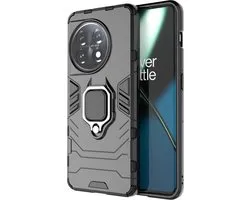 Ring Kickstand Back Cover - Coque OnePlus 11 5G - Zwart