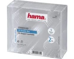 Hama CD box standaard dubbel 5-pack transparant
