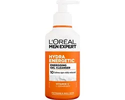 L'Oréal Paris Men Expert Hydra Energetic Energising Gel Cleanser - voor de doffe vermoeide huid - met Vitamine C* & Ceramiden - 260ml