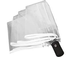 Parapluie transparent - Parapluie - Automatique - Baleines solides - Forte adhérence - Pliage facile - Parapluie pliable portable transparent - Convient à la pluie/au vent/à la neige Convient aux Voyages - Couleur transparente