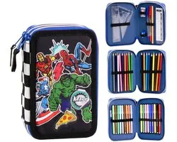 Avengers Trousse à crayons, coffret scolaire 44 pièces