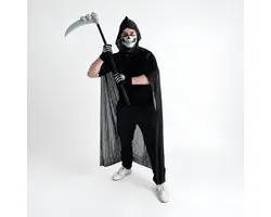 Grim Reaper Halloween Kostuum - Zwart - Kleding - Costume - Verkleedkleding - Horror - Feestkleding