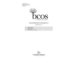 BCoS Cognitive Screen